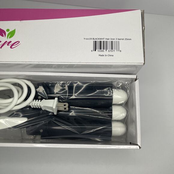 Three Barrel 1” Curling Iron Wand Hair Waver Crimper LCD Display 410 Degree-NEW - Picture 6 of 7